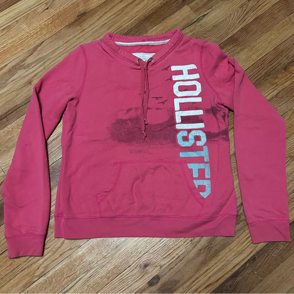 Y2K Hollister Cali Women's Pink Crew Neck Sweater XL